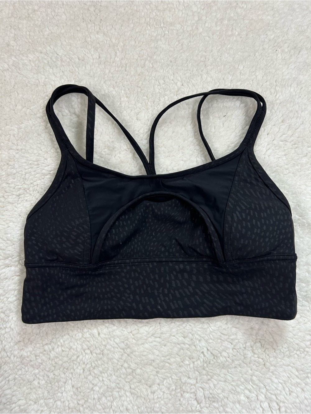 Lululemon Black Nulu & Mesh Light Support Yoga Bra - Picture 3 of 5